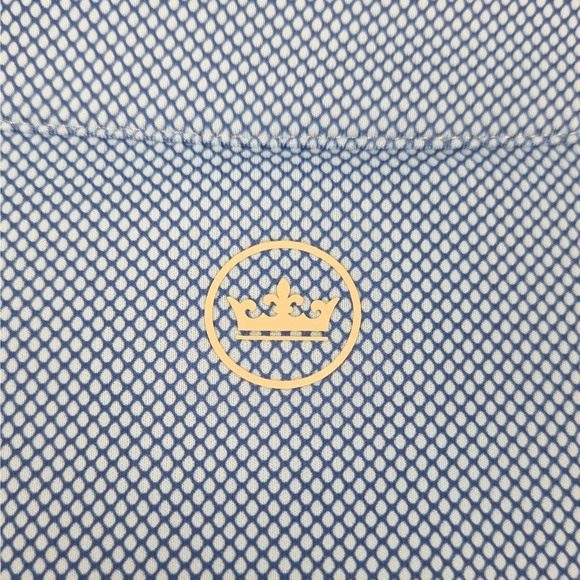 Peter Millar 1/4 Zip Pullover Mens Medium Blue Golf Sweatshirt Dot Print Casual - Picture 9 of 9